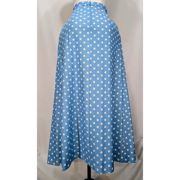 Vintage Glen of Michigan Blue Polka Dot Maxi Skirt Size 14 (Fits M) - Picture 4 of 5